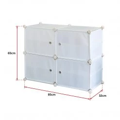 Randy & Travis Machinery White Cube DIY Shoe Cabinet Rack Storage Portable Stackable Organiser Stand