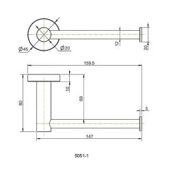 Della Francesca DIY & Renovation Classic Toilet Paper Holder Bathroom Electroplated Matte Black Finish
