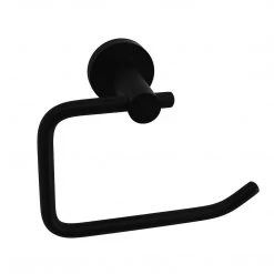 Della Francesca DIY & Renovation Classic Toilet Paper Holder Electroplated Matte Black Finish