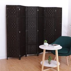 Palermo 6-Panel Room Divider Screen Privacy Rattan Dividers Stand Fold