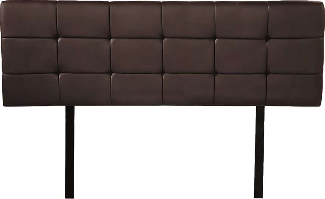 Palermo Double PU Leather Bed Deluxe Headboard Bedhead - Brown Furniture