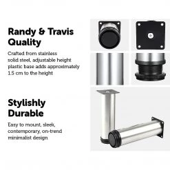 Randy & Travis Machinery DIY & Renovation 4 X 15cm Adjustable Round Cupboard Table Sofa Bed Feet Furniture Leg