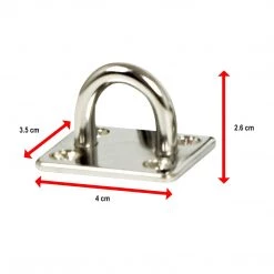Randy & Travis Machinery 4X M6 304 Stainless Steel Oblong Pad Eye Plate Marine Hardware Staple Hook Outdoor & Leisure