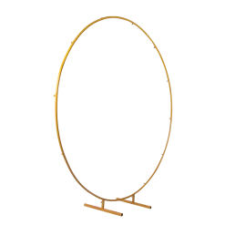 Randy & Travis Machinery 2M Wedding Hoop Round Circle Arch Backdrop Flower Display Stand Frame Background Gold