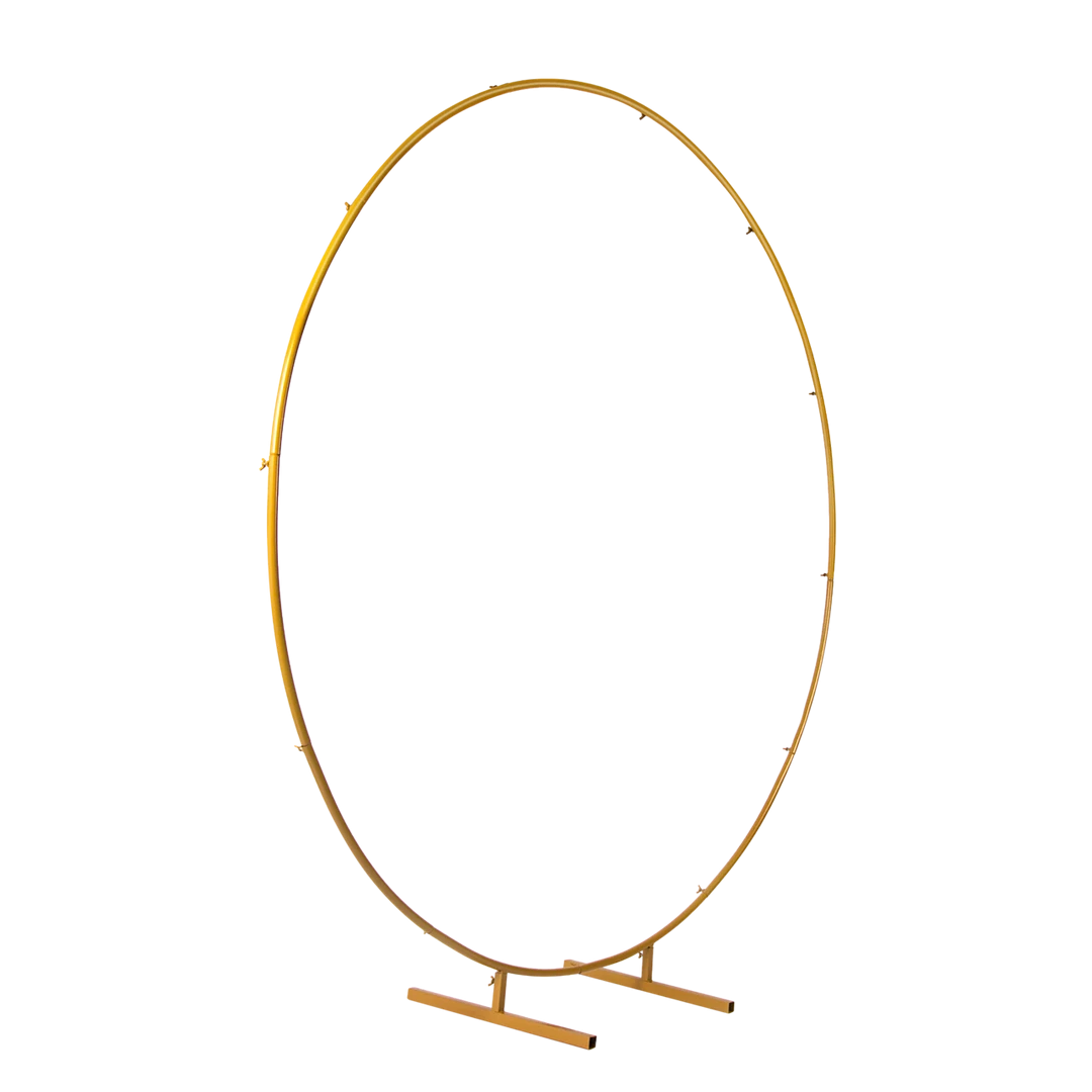 Randy & Travis Machinery 2M Wedding Hoop Round Circle Arch Backdrop Flower Display Stand Frame Background Gold