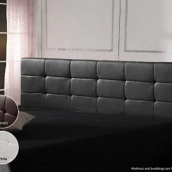 Palermo King PU Leather Bed Deluxe Headboard Bedhead - Black