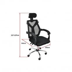 Randy & Travis Machinery Office Chair Gaming Computer Chairs Mesh Back Foam Seat - Black Furniture