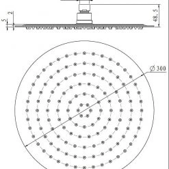 Della Francesca 300mm Shower Head Round 304SS Chrome Showerhead DIY & Renovation