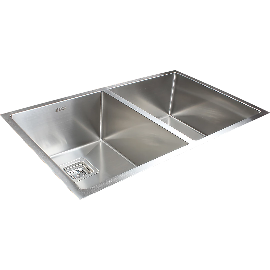 Brienz 835x505mm Handmade 1.5mm Stainless Steel Sink With Square Waste DIY & Renovation