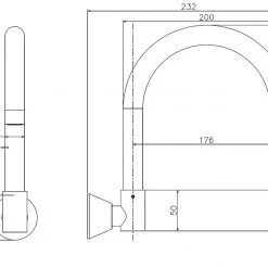 Della Francesca DIY & Renovation High Reach Swivel Wall Kitchen Laundry Bath Basin Spout