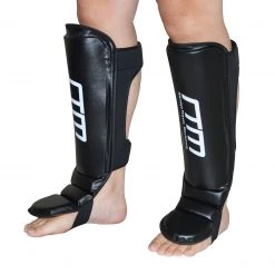 Randy & Travis Machinery Gel Shin Instep Leg Kick Guards MMA UFC Muay Thai Boxing Foot Pads Medium