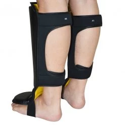 Randy & Travis Machinery Gel Shin Instep Leg Kick Guards MMA UFC Muay Thai Boxing Foot Pads Medium