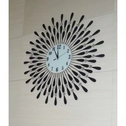 FactoryFast.com.au Large Modern 3D Crystal Wall Clock Luxury Art Metal Round Home Decor Home & Lifestyle