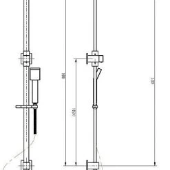 Della Francesca 2-in-1 Massage Hand Shower & Head Tap Bathroom Mixer