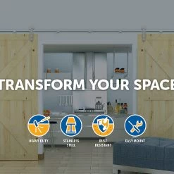 Randy & Travis Machinery DIY & Renovation Sliding Barn Door Hardware Stainless Steel