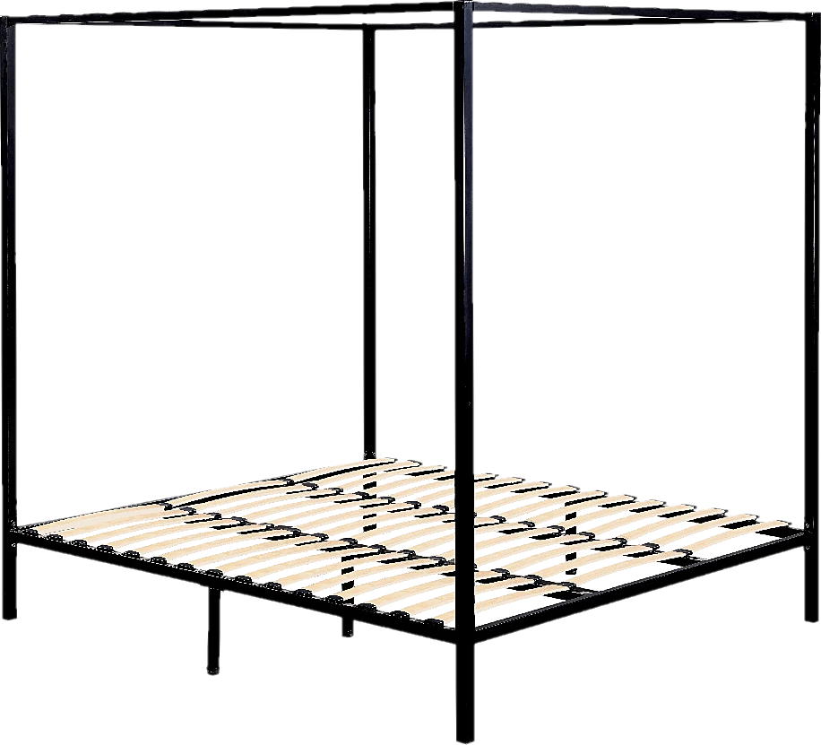 Palermo 4 Four Poster King Bed Frame - Black Furniture