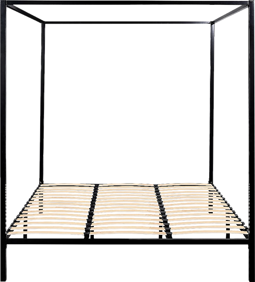 Palermo 4 Four Poster King Bed Frame - Black Furniture