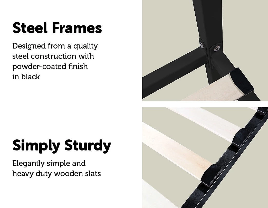 Palermo 4 Four Poster King Bed Frame - Black Furniture