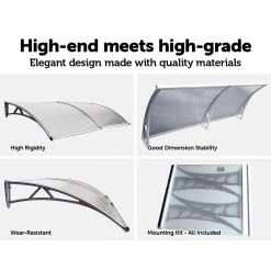 Bariloche DIY Outdoor Awning Cover With Rain Gutter - 1 X 2m DIY & Renovation