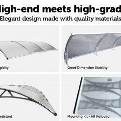 Bariloche DIY & Renovation DIY Outdoor Awning Cover With Rain Gutter - 1 X 3m