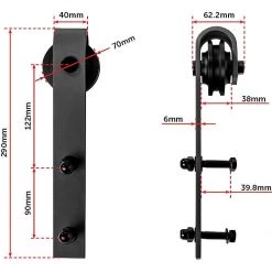 Randy & Travis Machinery 2.0m Black Sliding Barn Door Hardware DIY & Renovation
