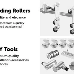 Randy & Travis Machinery DIY & Renovation Sliding Barn Door Hardware Stainless Steel