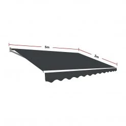 Bariloche DIY & Renovation 5.0 X 3.0m Outdoor Folding Arm Retractable Sunshade Awning
