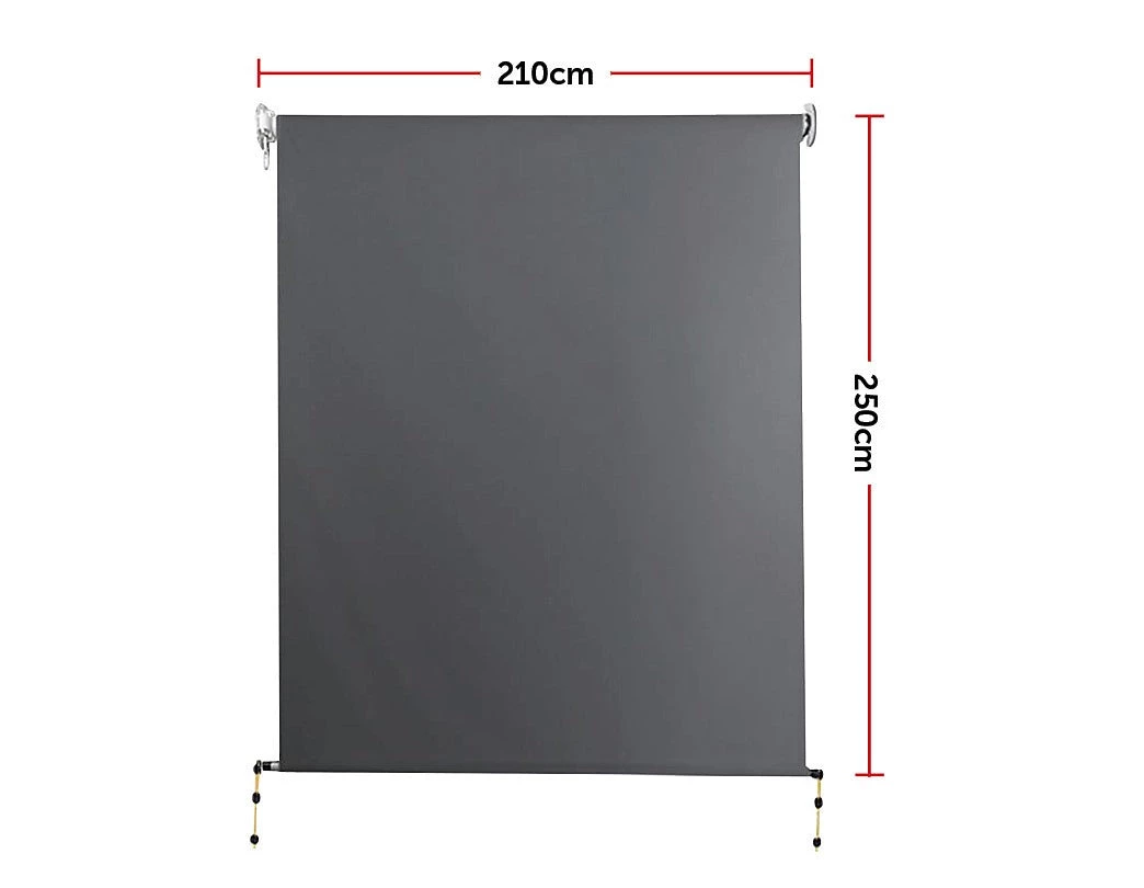 Bariloche DIY & Renovation 2.1 X 2.5m Retractable Straight Drop Roll Down Awning Screen
