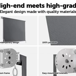 Bariloche DIY & Renovation 3.0 X 2.5m Retractable Straight Drop Roll Down Awning Screen