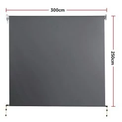 Bariloche DIY & Renovation 3.0 X 2.5m Retractable Straight Drop Roll Down Awning Screen