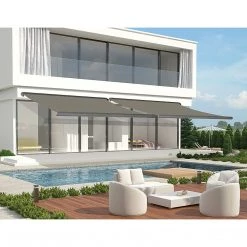 Bariloche DIY & Renovation 5.5 X 3.0m Grey Retractable Folding Arm Heavy Duty Cassette Awning