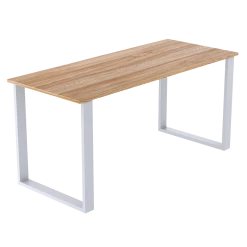 Della Francesca Rectangular-Shaped Table Bench Desk Legs Retro Industrial Design Fully Welded - White Furniture