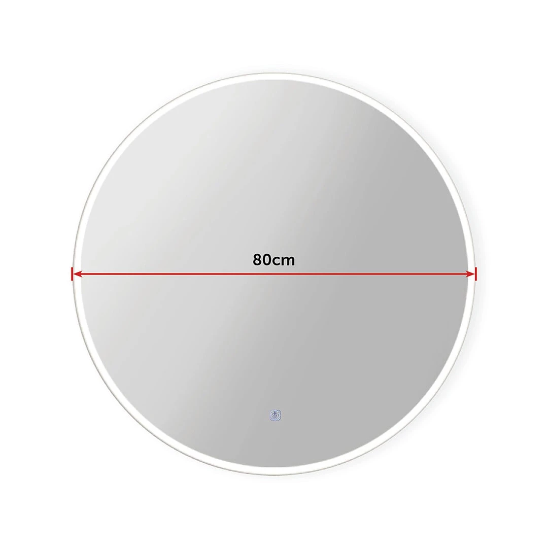 Della Francesca 80cm LED Wall Mirror Bathroom Mirrors Light Decor Round