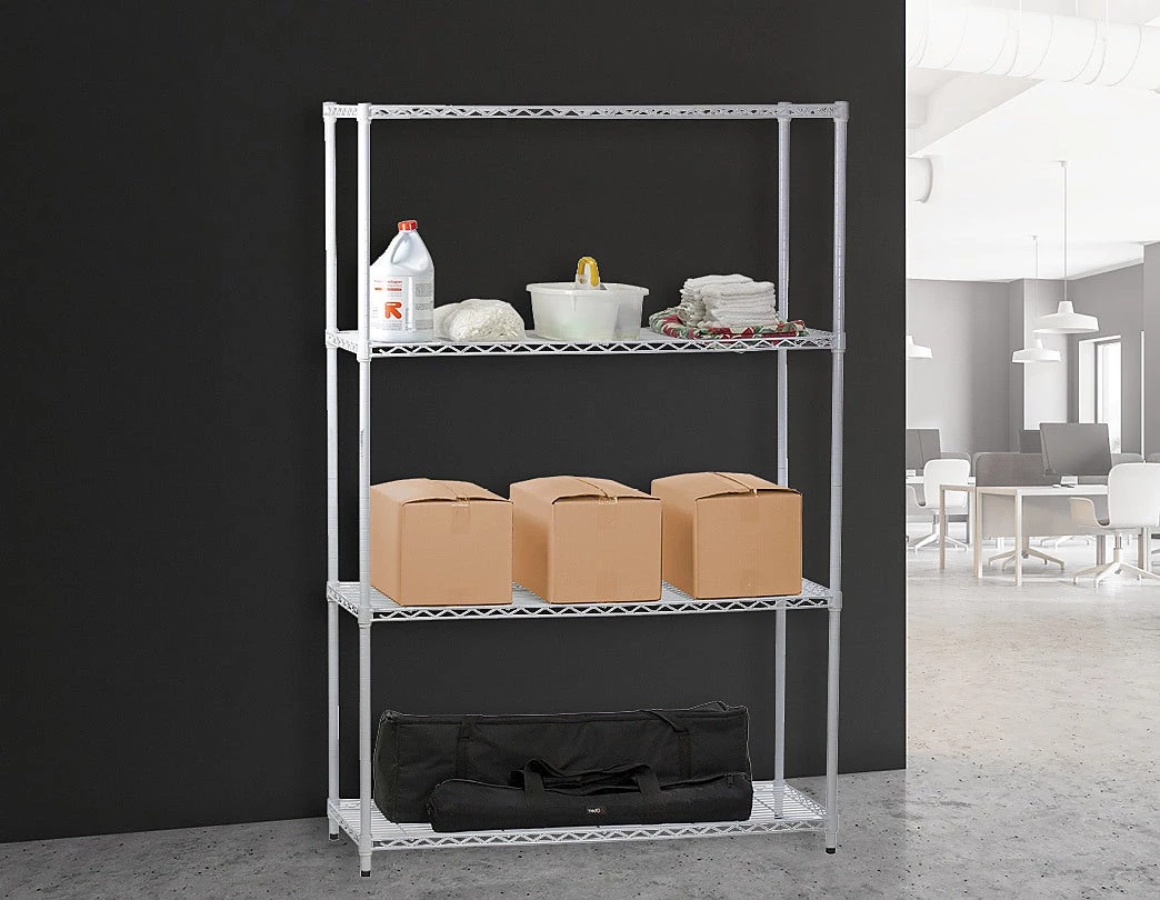 Palermo Modular Chrome Wire Storage Shelf 180 X 120 X 45cm Steel Shelving Furniture