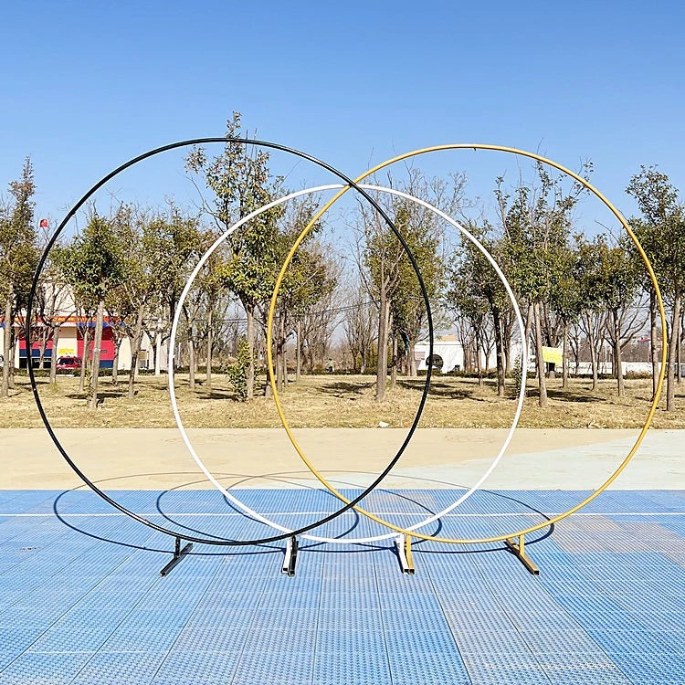Randy & Travis Machinery 2M Wedding Hoop Round Circle Arch Backdrop Flower Display Stand Frame Background Gold