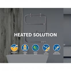 FactoryFast.com.au Electric Heated Bathroom Towel Rack -80w DIY & Renovation