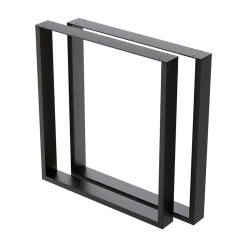 Della Francesca Furniture Square-Shaped Table Bench Desk Legs Retro Industrial Design Fully Welded - Black