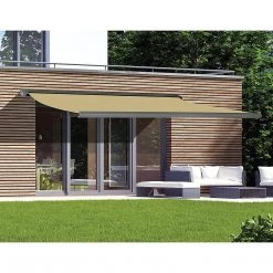 Bariloche 5.5 X 3.0m Beige Retractable Folding Arm Heavy Duty Cassette Awning DIY & Renovation