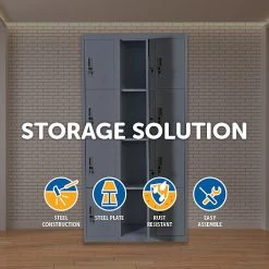 Salvatore Angelotti Twelve-Door Office Gym Shed Storage Locker