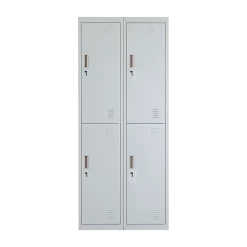 Salvatore Angelotti Grey Four-Door Office Gym Shed Storage Locker- Standard Lock With 2 Keys Furniture