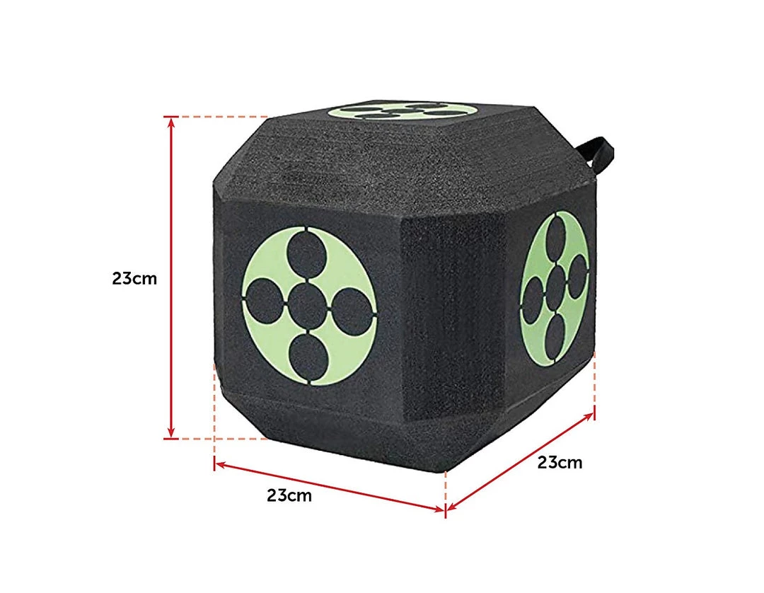 Randy & Travis Machinery Archery 3D Dice Target Cube Reusable 18 Sides 23CM Self Healing XPE Foam Target