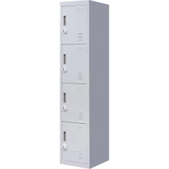 Salvatore Angelotti Grey 4-Door Locker For Office Gym Shed School Home Storage - 3-Digit Combination Lock