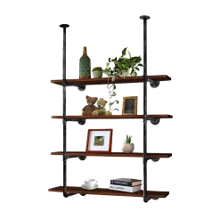 Randy & Travis Machinery Furniture Wall Shelves Display Bookshelf Industrial DIY Pipe Shelf Rustic Brackets