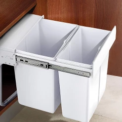 Randy & Travis Machinery Home & Lifestyle Kitchen Double Slide Pull Out Bin For Garbage Rubbish Waste 10L+20L
