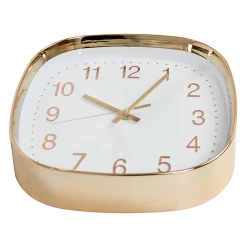 Randy & Travis Machinery Modern Wall Clock Silent Non-Ticking Quartz Battery Operated Gold