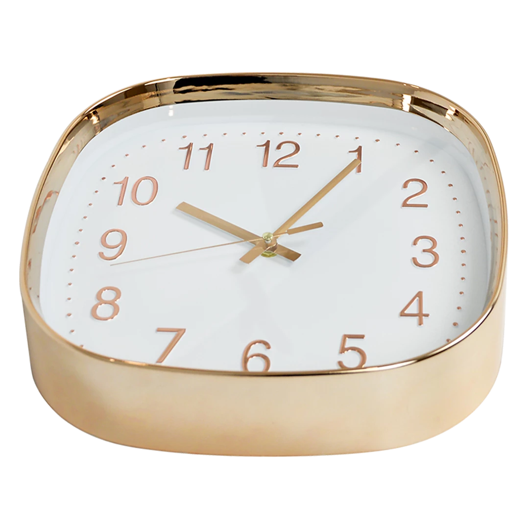 Randy & Travis Machinery Modern Wall Clock Silent Non-Ticking Quartz Battery Operated Gold