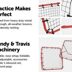 Randy & Travis Machinery Games & Hobbies Soccer Rebound Net Sports Trainer Rebounder Football Game Practice Training Goal