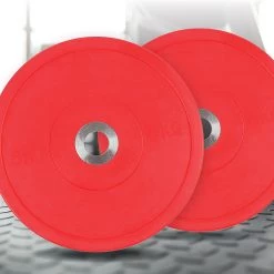 Randy & Travis Machinery 2x5kg PRO Olympic Rubber Bumper Weight Plate Sports & Fitness