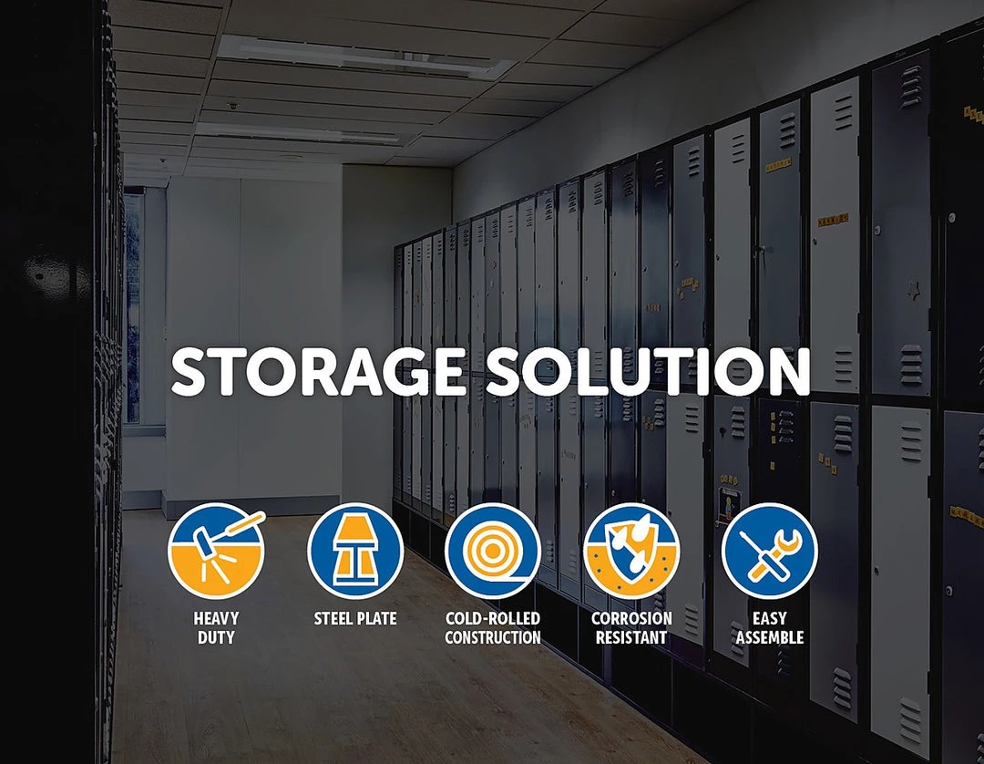 Salvatore Angelotti Furniture Black Two-Door L-shaped Office Gym Shed Storage Locker - 3-Digit Combination Lock