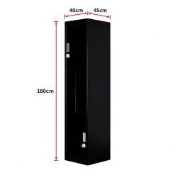Salvatore Angelotti Furniture Black Two-Door L-shaped Office Gym Shed Storage Locker - 3-Digit Combination Lock